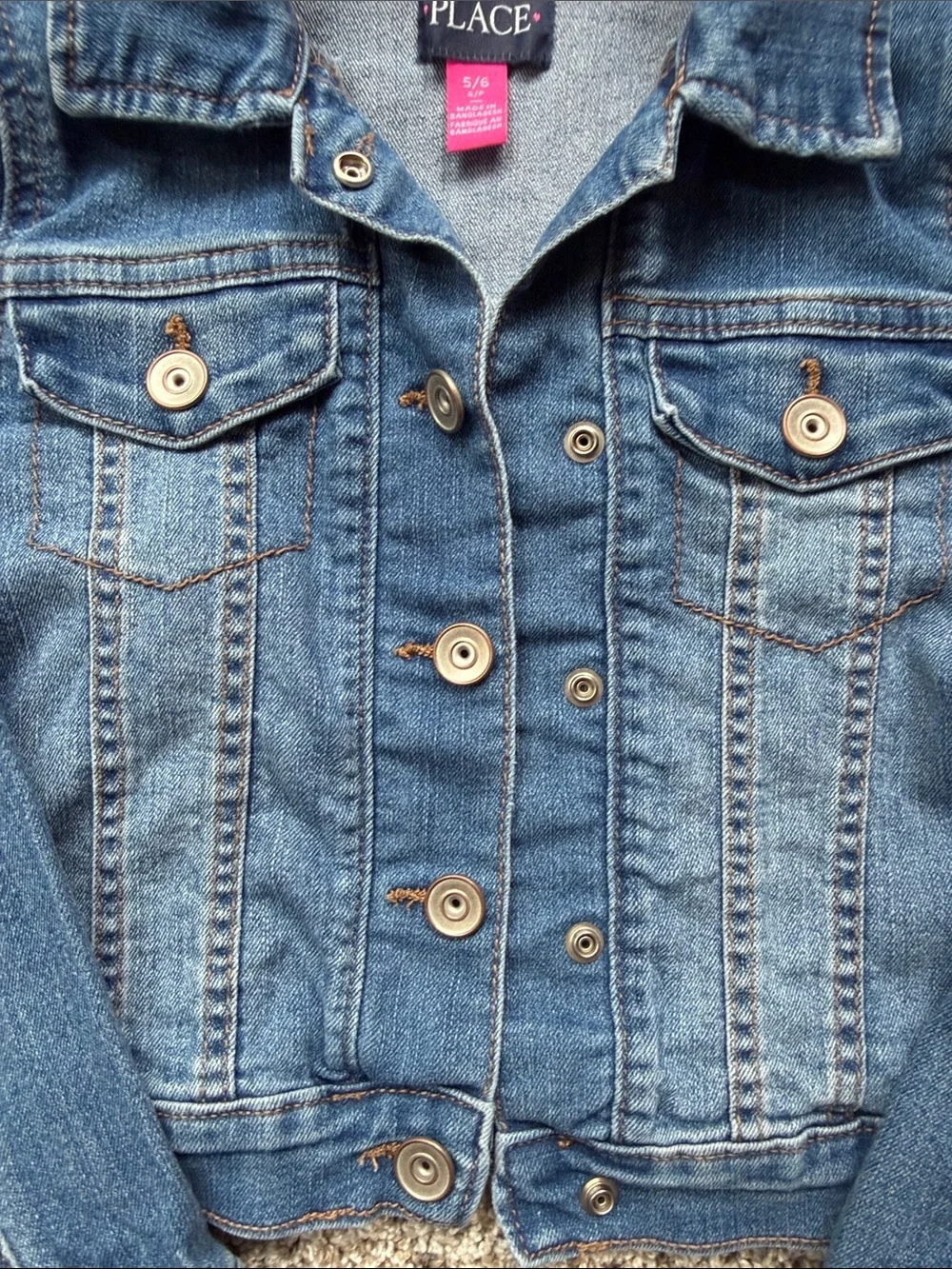 The Children's Place girls Denim Jacket size small 5/6
